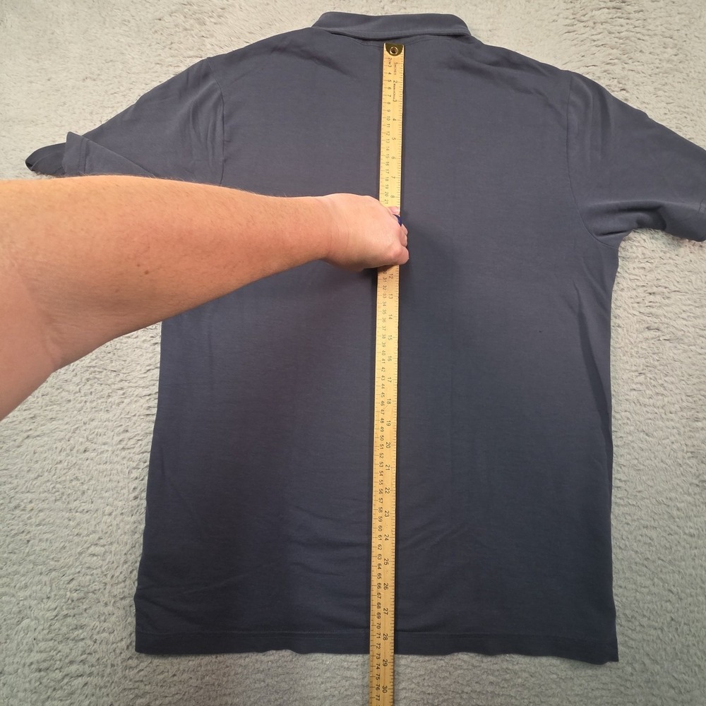 Travis Mathew Shirt Mens L Golf Polo Grey Pima Stretch Preppy Performance Tennis - Picture 12 of 14